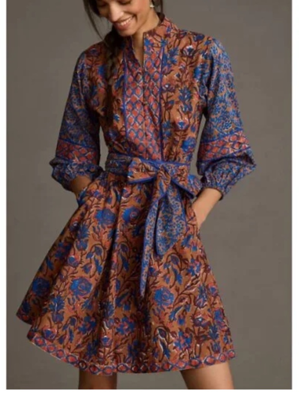 Sue Sartor 3X Floral Bohemian Shorty Dress
